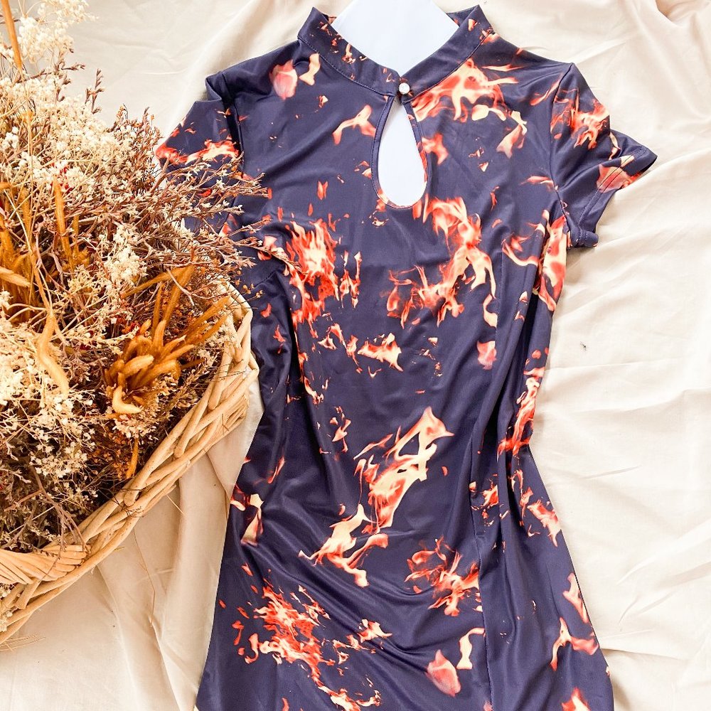 Lee Keyhole Slit Mini Dress